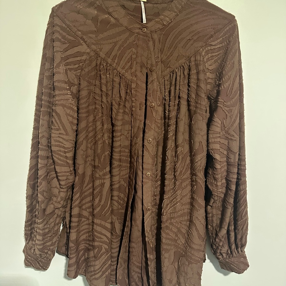 Women's Free People Textured Button-Front Top